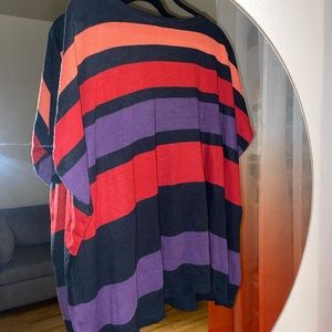Laura Scott Onesize colorful strips shirt